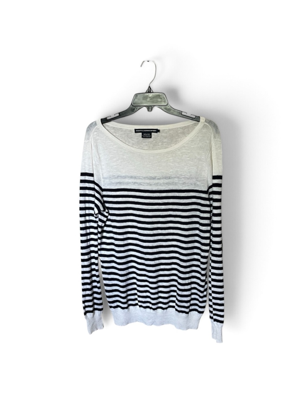 Ralph Lauren Sport Cotton-Blend Blue/White Stripe Lightweight Sweater Size XL